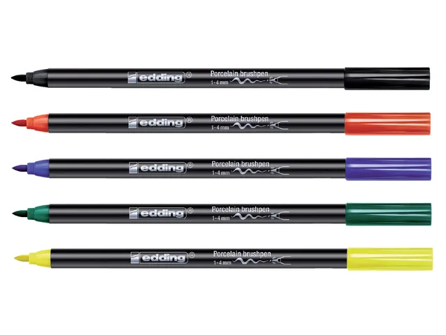 Brushpen edding 4200 porselein rood
