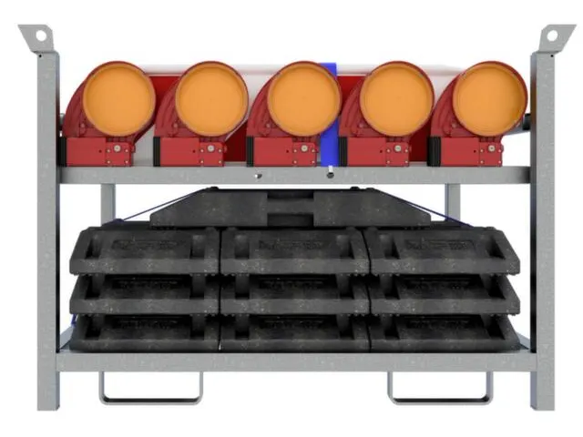 Bakenset,10Bakens M. Lampen,Voetplaten,1Opslag-/Transportpallet