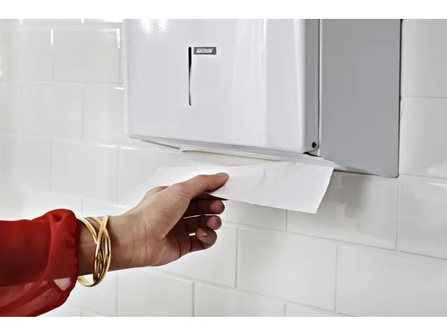 Handdoekdispenser Katrin medium wit 988113