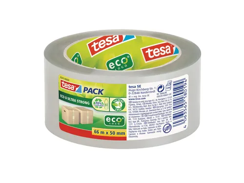 Verpakkingstape Tesapack 58297 Eco transparant Ultra strong 50mmx66m