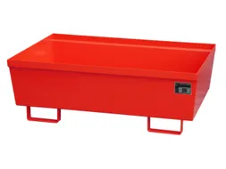 Opvangbak 2x 200l Opvangvol. 246l Rood 415x 1200x 800mm Open