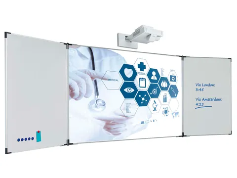 Projectiebord vijfvlaks 120x214cm 16:9 mat wit Extraflat