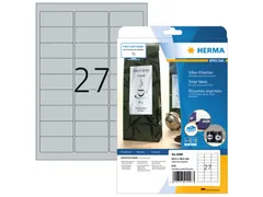 HERMA 4098 Zilver folie-etiketten A4 63,5x29,6mm Glossy 675 stuks