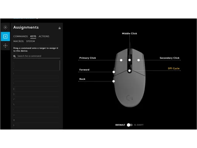 G203 Gaming muis zwart