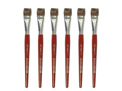 Penseel Kangaro Serie 121 plat Nr. 22 geitenhaar doos 6 stuks