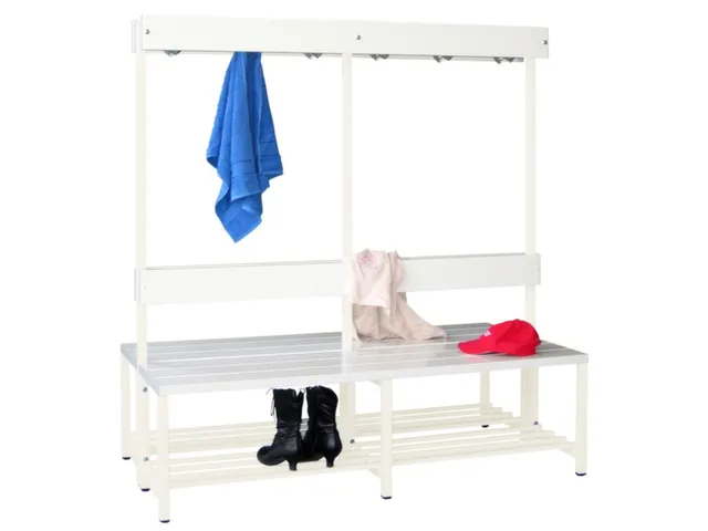 dubbele zitbank,HxLxD 1600x1500x770mm,onderstel RAL9010