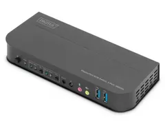KVM-switch Zwart 2-poorts 4K60Hz 2xDP in, 1 x DP/HDMI uit
