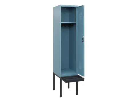 locker met bank,HxBxD 1950x400x815mm,1vak,vak B 400mm,cilinderslot