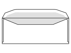 Envelop Venster 114x229mm Venster Rechts wit gegomd