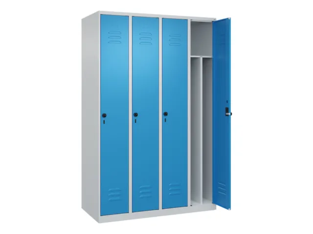armoire vestiaire noir et blanc,HxlxP 1850x1200x500mm,4compart.