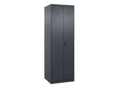 armoire vestiaire noir et blanc HxlxP 1850x600x500mm 2compart.