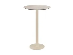 statafel,HxØ 1090x700mm,rond,schotelvoet zandkleuren