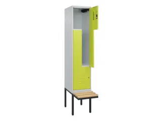 Z-garderobekast,HxBxD 2120x400x815mm,2vak,vak B 400mm,cil.-slot - 2