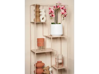 Kunstplant Mica Phalaenopsis orchidee roze in plastic pot 79x51cm - 3