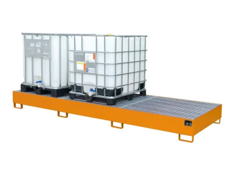 opvangbak,v. 3xIBC,opvangvol. 1000l,HxBxD 340x3850x1300mm,m. rooster