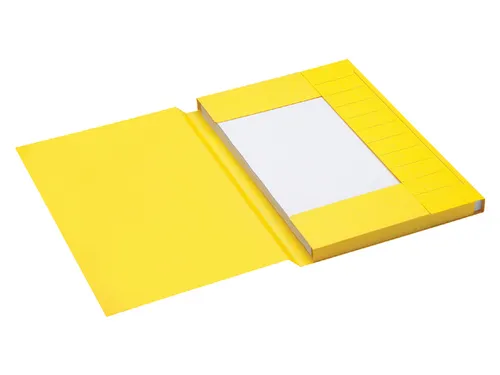 Dossiermap Secolor folio 3 kleppen 225gr geel