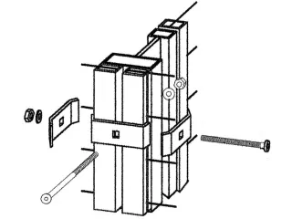 opzetelement v. hoekelement,v. scheidingswandsysteem,RAL5002 - 7