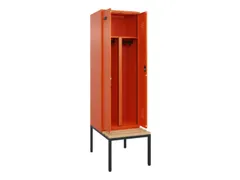 PBM-locker met bank,HxBxD 2120x600x815mm,2vak,vak B 300mm