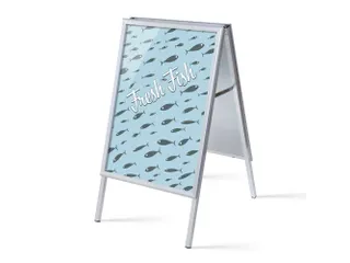 Stoepbord A1 complete set met print "Fresh Fish" - 1
