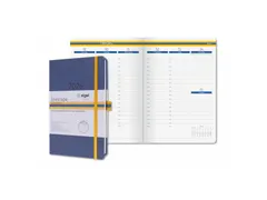 Weekagenda Linescape A5 2026 (EN) blauw Hardcover verticale indeling