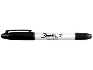 Viltstift Sharpie Twin Tip rond 0.5mm en 0.9mm blister 2 stuks Zwart - 2