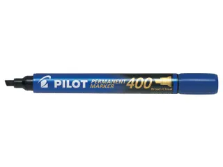 Pilot Permanent Marker 400 Brede Schuine punt Blauw 15+5 gratis - 2