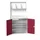 lessenaarkast achterwand 2000x1050x550mm 2 legbord/1lade/plank RAL3004