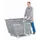 PE-kiepbak,HxLxB 900x1360x1160mm,0,8m³,draagverm. 400kg,grijs,Wielen