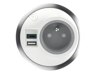 Desktop stekkerdoos Power PixelTUF 1x Penaarde +USB A/C 25W Wit - 2