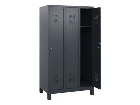 schoollocker,HxBxD 1630x900x500mm,3vak,vak B 300mm,cil.-slot,voeten