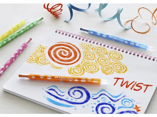 Waskrijt Faber-Castell draaibaar 24 stuks