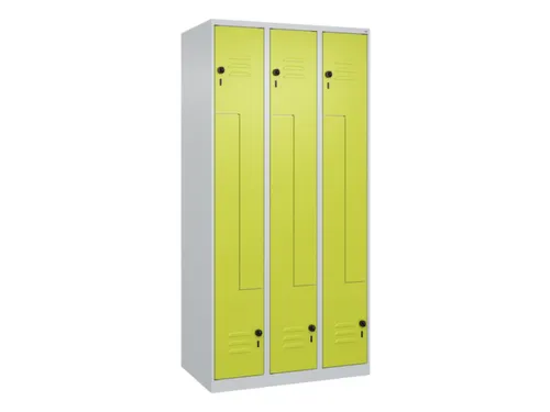 Z-garderobekast,HxBxD 1850x900x500mm,vak B 150/300mm,draaigrendel