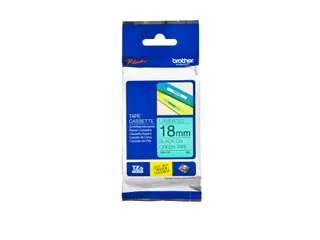 Labeltape Brother P-touch TZe-741 standaard 18mm zwart op groen - 1