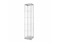 Glazen Vitrinekast LED Verlicht 40x40x200cm