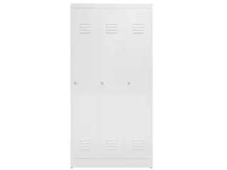 garderobekast 1800x870x500mm 3vak klink sokkel romp RAL9003 - 2