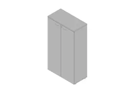 Kantoorkast,3Xhouten Vloer,4Ordnerhoogte,Romp Aluminium,Front Grijs