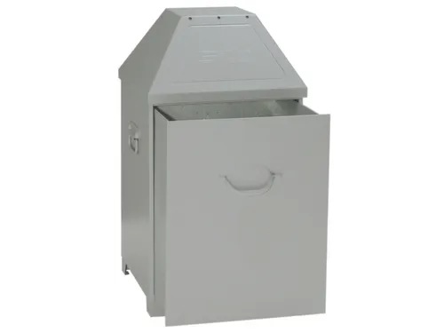Afvalverzamelaar Zelfblussend 80 Liter 870X450X450Mm 2 Openingen Alu