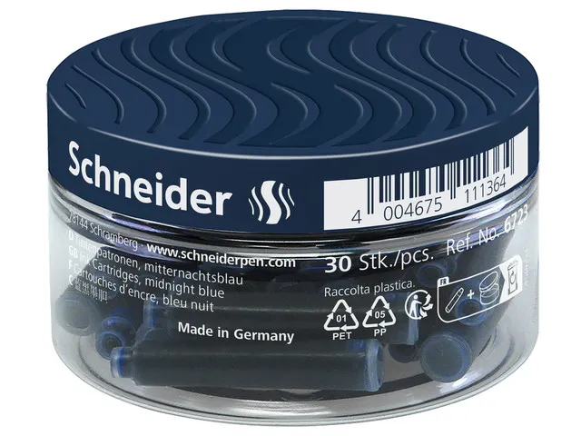 Inktpatronen Schneider pot à 30 stuks donkerblauw