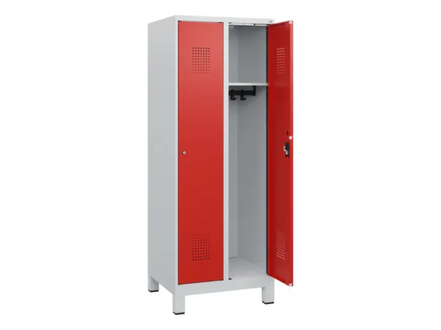 schoollocker,HxBxD 1630x600x500mm,2vak,vak B 300mm,cil.-slot,voeten