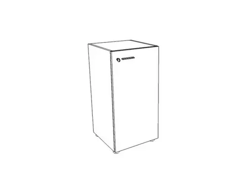 kantoorkast,HxBxD 860x430x450mm,1xhouten vloer,2ordnerhoogte,romp wit