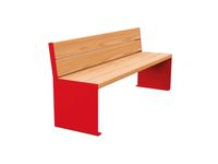 zitbank B 1800mm 3latten hout-zitting licht eikenhout zitting H 450mm
