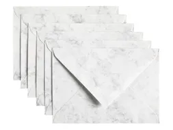 Envelop Papicolor C6 114x162mm Marble grijs Gegomd