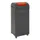 Afvalbak 75 Liter 840x380x320mm Plaatstaal 2 Wielen Klep Rood