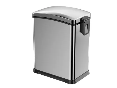 Rechthoekige Pedaalemmer New Rejoice Step Bin 15 Liter Mat Rvs