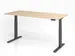 Bureau assis-debout électrique 640-1290x1800x800mm chêne/graphite