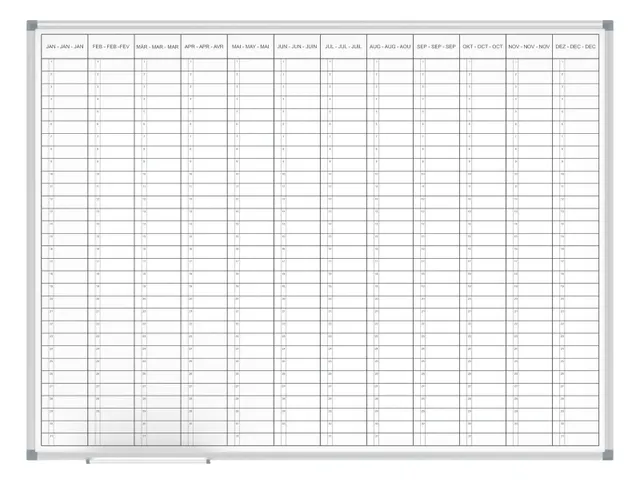 Magnetische Jaarplanner MAULstandard 90x120cm