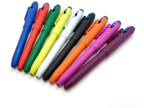 BST J800 Detecteerbare drukpen Wit Schrijfkleur Blauw 25 Stuks