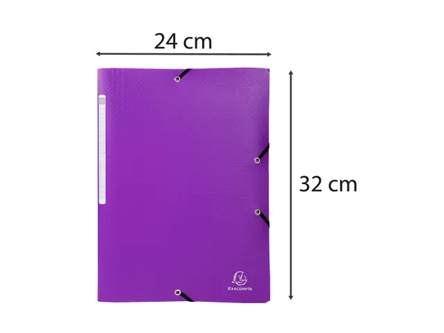 Chemise à élastiques 3 rabats PP OPAK - A4 - Violet
