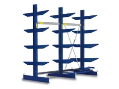 Draagarmstelling 1980x2557x1300mm 2x5etages 420kg/etage Ral5010