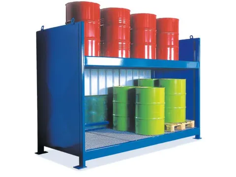 Vatencontainer 2230x3130x1390mm 20x200l 2 Vakniveaus Opvangbak 450l